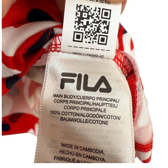 FILA Tennis Top Plus Size 3X Logo Tee Short Sleeve Red Logo Crop Womens NWT - Picture 10 of 10